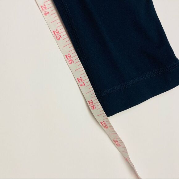 Yogalicious Leggings Navy Blue With Black Mesh Cutout Panels Size Medium - Picture 8 of 11